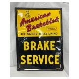American Brakeblok Emb. Metal Sign, 18 in x 24 in