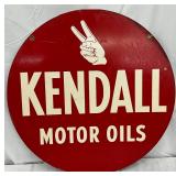 Kendall Motor Oils DS Metal Sign, 24in Diameter