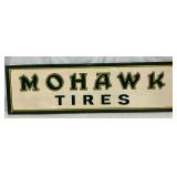 Mohawk Tires Emb. Self-Framed Metal Sign, 60in x 18in
