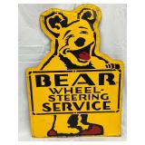Bear Wheel Steering Service Metal  Sign, 28in x 40in