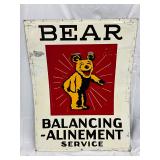 Bear Balancing Alignment Service Metal Sign, 30×40 Inches