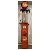 10-Gallon Tokheim 660 or 665 Visible Gas Pump with Gulf Branding