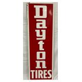 Dayton Tires Vertical Metal Self-Framed Sign, 18in x 54in
