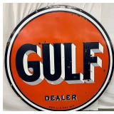 Gulf Dealer DS Porc.  Sign, 5-Foot Diameter