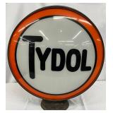 Tydol Gasoline Advertising Metal body Globe, 19 inches