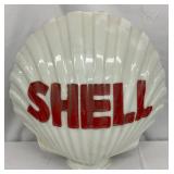 Early  Shell Milk Glass Globe, Measures 20 Inches