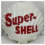 Super -Shell Milk Glass Gas Globe, 20 inches