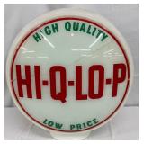 Early HI-Q-LQ-P Milk Glass Wide Body Gas Pump Globe , 16 inches