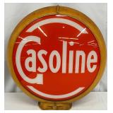  ‘Gasoline’ Plastic Frame Gas Pump Globe, 16 inch