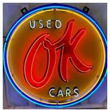 OK Used Cars Neon Sign, 48 inches 