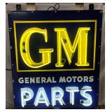Porc. GM General Motors Parts Neon Sign, 36×42 