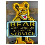  Bear ‘Wheel Alignment Balancing Service,’  Neon Sign 16×24 Inches