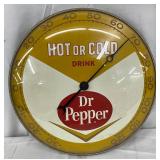 Dr Pepper ‘Hot or Cold’ 12in. Thermometer by Pam Clock Co.