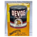 Devoe Paint Metallic Sign, 19×29 Inches
