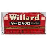 Willard 12-Volt Service Metal Display with Hooks, 17×9 Inches