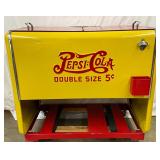 Emb. Pepsi Double Dot Drink Box, Professionally Restored, 44in x 37in