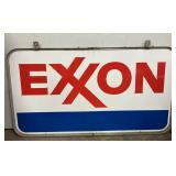 Exxon DS Porc. Sign with Metal Frame
