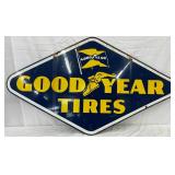 DS Porc. Goodyear Tires Sign, 54×31 Inches