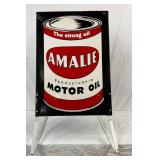 Early Amalie Motor Oil Metal Sidewalk Sign, 24in x 41in