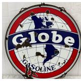 DSP ‘Globe Gasoline’ Sign With Original Ring, 30 Inches