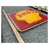Shell Gas Station Sign with 6ft by 6ft Double-Sided Lexan Faces, 21ft. 6in. pole