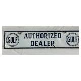 Gulf Authorized Dealer DS Porc. Sign, 40″ x 9″