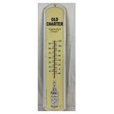 Old Charter Metal Thermometer, 8in x 38in