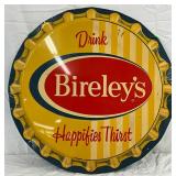 Bireley’s Metal Bottle Cap Sign, 30 inches