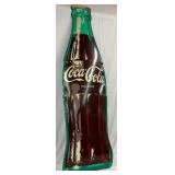 1944 Coca-Cola Die Cut Bottle Advertising Sign, 71in x 20in