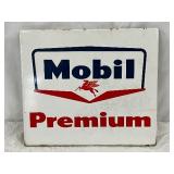 Porc. Mobil Premium Pump Plate, 14in x 12in