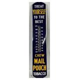 Porc. Mail Pouch Tobacco Thermometer, 8in x 39in