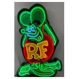 Rat Fink Die Cut  Neon Sign, Measures 30 x 48 Inches with a 6in. Can