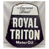 DSP Royal Triton Motor Oil Advertising Sign, 25 x 30 Inches
