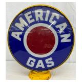American Gas Gas Pump Globe with Metal Frame, 16 inches
