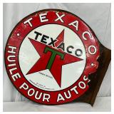 Porc. Texaco Flange Sign, 23 in x 23 in