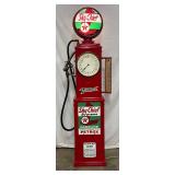 Tokheim Clock Face Gas Pump with Texaco Sky Chief Globe, Restored