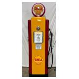 Wayne Model 70 Shell Gas Pump with Illuminated Globe, Restored 