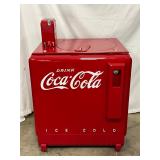 Coca-Cola Carousel Ice Chest Cooler with Working Condition, 30in x 43in, Restored 