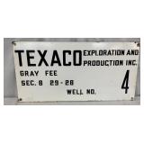 Porc. Texaco Exploration and Production Inc. Well Sign, 24×12