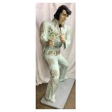 Elvis Presley Fiberglass Store Display with Studded Jumpsuit and Microphone, 5.5 ft. 
