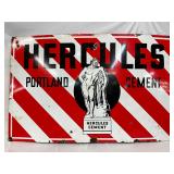 Single-Sided Porcelain Sign, Hercules Portland Cement, 48 x 30 Inches