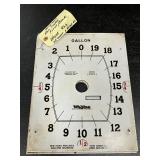 Wayne 866 Gas Pump Original Face Plates, Front and Back