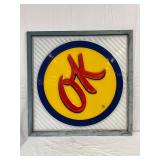 OK Lexan Sign with ‘OK’ Design, 36×36 Inches