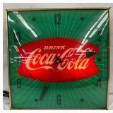 Coca-Cola Fishtail Light-Up Pam Clock, 15-Inch