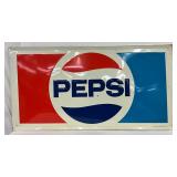 Emb. Pepsi Sign, Self-Framed, 67in x 35in