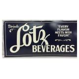 Emb.  Lotz Beverages Metal Sign, 24in x 12in