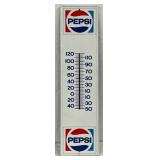 Pepsi-Cola Metal Thermometer, 8 in x 28 in