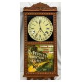 Dr. Pepper’s Mountain Herbs Oak Case Clock, 16×36 in.