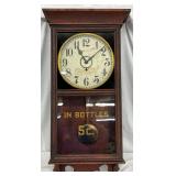 Early Coca-Cola Wooden Clock, 16in x 34in
