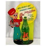 Early John Collins Soft Drink CB Store Display w/Bottle, 12×17
